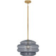 Robert Abbey - GY65 - One Light Pendant - Horizon - Modern Brass w/ Smoke Gray Glass