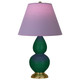 Robert Abbey - JU10L - One Light Accent Lamp - Small Double Gourd - Jungle Glazed Ceramic w/Antique Natural Brass
