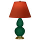 Robert Abbey - JU10T - One Light Accent Lamp - Small Double Gourd - Jungle Glazed Ceramic w/Antique Natural Brass