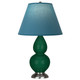 Robert Abbey - JU12B - One Light Accent Lamp - Small Double Gourd - Jungle Glazed Ceramic w/Antique Silver