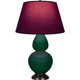Robert Abbey - JU21P - One Light Table Lamp - Double Gourd - Jungle Glazed Ceramic w/Deep Patina Bronze