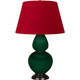 Robert Abbey - JU21R - One Light Table Lamp - Double Gourd - Jungle Glazed Ceramic w/Deep Patina Bronze