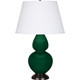 Robert Abbey - JU21X - One Light Table Lamp - Double Gourd - Jungle Glazed Ceramic w/Deep Patina Bronze