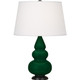 Robert Abbey - JU31X - One Light Accent Lamp - Small Triple Gourd - Jungle Glazed Ceramic w/Deep Patina Bronze