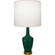 Robert Abbey - JU36 - One Light Accent Lamp - Small Emma - Jungle Glazed Ceramic w/Warm Brass