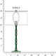 Robert Abbey - JU72 - One Light Table Lamp - Kane - Jungle w/Polished Nickel