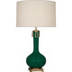 Robert Abbey - JU992 - One Light Table Lamp - Athena - Jungle Glazed Ceramic w/Aged Brass