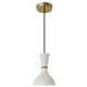 Robert Abbey - LY01LY - One Light Pendant - Clare - Modern Brass w/Lily Painted