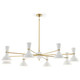 Robert Abbey - LY08LY - Eight Light Chandelier - Clare - Modern Brass w/Lily Painted