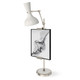 Robert Abbey - LY15LY - One Light Table Easel - Clare - Polished Nickel w/Lily Painted