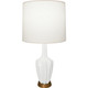 Robert Abbey - LY36 - One Light Accent Lamp - Small Emma - Lily Glazed Ceramic w/Warm Brass