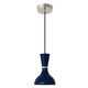 Robert Abbey - MB02MB - One Light Pendant - Clare - Polished Nickel w/Midnight Blue Painted