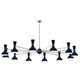 Robert Abbey - MB13MB - 12 Light Chandelier - Clare - Polished Nickel w/Midnight Blue Painted