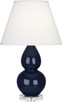 Robert Abbey - MB13X - One Light Accent Lamp - Small Double Gourd - Midnight Blue Glazed Ceramic w/Lucite