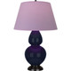Robert Abbey - MB21L - One Light Table Lamp - Double Gourd - Midnight Blue Glazed Ceramic w/Deep Patina Bronze