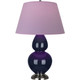 Robert Abbey - MB22L - One Light Table Lamp - Double Gourd - Midnight Blue Glazed Ceramic w/Antique Silver