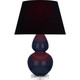 Robert Abbey - MB23K - One Light Table Lamp - Double Gourd - Midnight Blue Glazed Ceramic w/Lucite