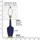 Robert Abbey - MB38 - One Light Table Lamp - Emma - Midnight Blue Glazed Ceramic w/Warm Brass