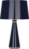 Robert Abbey - MB44 - One Light Table Lamp - Pearl - Midnight Blue Lacquered Paint w/Modern Brass