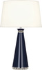 Robert Abbey - MB45X - One Light Table Lamp - Pearl - Midnight Blue Lacquered Paint w/Polished Nickel