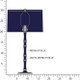 Robert Abbey - MB72MMBX - One Light Table Lamp - Kane - Midnight Blue Matte Midnight Blue w/Polished Nickel