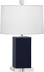 Robert Abbey - MB990 - One Light Accent Lamp - Small Harvey - Midnight Blue Glazed Ceramic