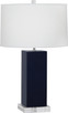 Robert Abbey - MB995 - One Light Table Lamp - Harvey - Midnight Blue Glazed Ceramic