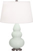 Robert Abbey - MCL32 - One Light Accent Lamp - Small Triple Gourd - Matte Celadon Glazed Ceramic w/Antique Silver