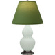 Robert Abbey - MCL52G - One Light Accent Lamp - Small Double Gourd - Matte Celadon Glazed Ceramic w/Antique Silver