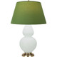 Robert Abbey - MCL55G - One Light Table Lamp - Double Gourd - Matte Celadon Glazed Ceramic w/Antique Natural Brass