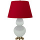 Robert Abbey - MCL55R - One Light Table Lamp - Double Gourd - Matte Celadon Glazed Ceramic w/Antique Natural Brass