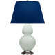 Robert Abbey - MCL59N - One Light Table Lamp - Double Gourd - Matte Celadon Glazed Ceramic w/Antique Silver