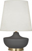 Robert Abbey - MCR24 - One Light Table Lamp - Michael Berman Nolan - Matte Ash Glazed Ceramic w/Modern Brass