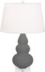 Robert Abbey - MCR33 - One Light Accent Lamp - Small Triple Gourd - Matte Ash Glazed Ceramic w/Lucite