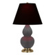 Robert Abbey - MCR50K - One Light Accent Lamp - Small Double Gourd - Matte Ash Glazed Ceramic w/Antique Natural Brass