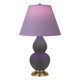 Robert Abbey - MCR50L - One Light Accent Lamp - Small Double Gourd - Matte Ash Glazed Ceramic w/Antique Natural Brass