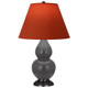 Robert Abbey - MCR51T - One Light Accent Lamp - Small Double Gourd - Matte Ash Glazed Ceramic w/Deep Patina Bronze