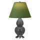 Robert Abbey - MCR52G - One Light Accent Lamp - Small Double Gourd - Matte Ash Glazed Ceramic w/Antique Silver