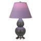 Robert Abbey - MCR52L - One Light Accent Lamp - Small Double Gourd - Matte Ash Glazed Ceramic w/Antique Silver