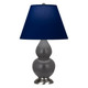 Robert Abbey - MCR52N - One Light Accent Lamp - Small Double Gourd - Matte Ash Glazed Ceramic w/Antique Silver