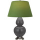 Robert Abbey - MCR59G - One Light Table Lamp - Double Gourd - Matte Ash Glazed Ceramic w/Antique Silver