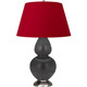 Robert Abbey - MCR59R - One Light Table Lamp - Double Gourd - Matte Ash Glazed Ceramic w/Antique Silver