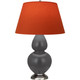 Robert Abbey - MCR59T - One Light Table Lamp - Double Gourd - Matte Ash Glazed Ceramic w/Antique Silver
