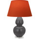 Robert Abbey - MCR62T - One Light Table Lamp - Double Gourd - Matte Ash Glazed Ceramic w/Lucite
