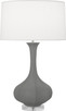 Robert Abbey - MCR96 - One Light Table Lamp - Pike - Matte Ash Glazed Ceramic w/Lucite