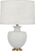 Robert Abbey - MDV21 - One Light Table Lamp - Michael Berman Atlas - Matte Dove Glazed Ceramic w/Modern Brass