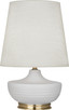 Robert Abbey - MDV24 - One Light Table Lamp - Michael Berman Nolan - Matte Dove Glazed Ceramic w/Modern Brass