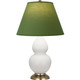 Robert Abbey - MDY10G - One Light Accent Lamp - Small Double Gourd - Matte Daisy Glazed Ceramic w/Antique Natural Brass
