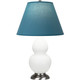 Robert Abbey - MDY12B - One Light Accent Lamp - Small Double Gourd - Matte Daisy Glazed Ceramic w/Antique Silver