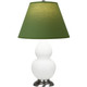 Robert Abbey - MDY12G - One Light Accent Lamp - Small Double Gourd - Matte Daisy Glazed Ceramic w/Antique Silver